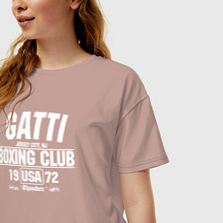 Футболка оверсайз женская Gatti Boxing Club, цвет: пыльно-розовый — фото 2