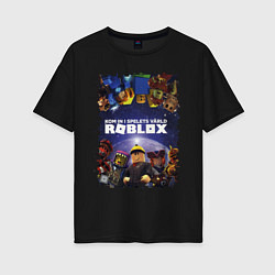 Футболка оверсайз женская ROBLOX, цвет: черный