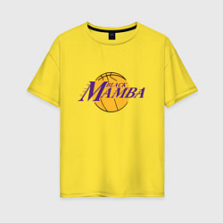 Футболка оверсайз женская Lakers - Black Mamba, цвет: желтый