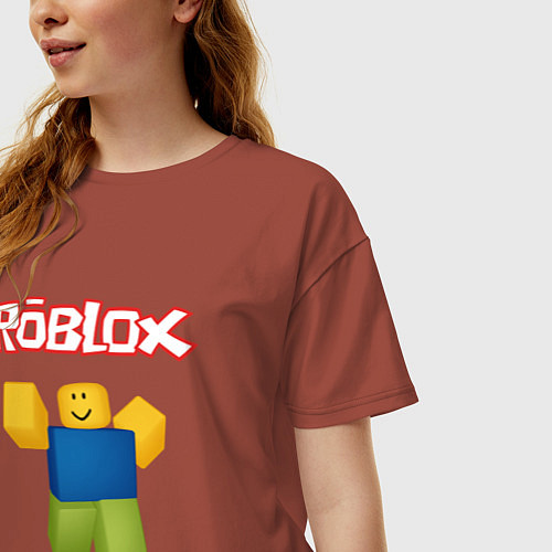 Женская футболка оверсайз ROBLOX / Кирпичный – фото 3