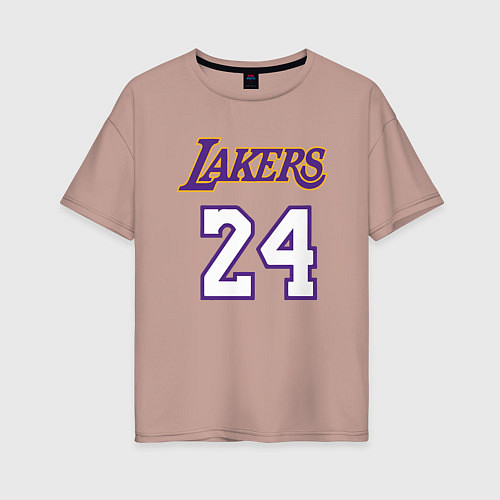 Женская футболка оверсайз Lakers 24 / Пыльно-розовый – фото 1