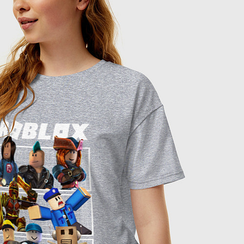 Женская футболка оверсайз ROBLOX / Меланж – фото 3