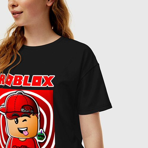 Женская футболка оверсайз ROBLOX / Черный – фото 3