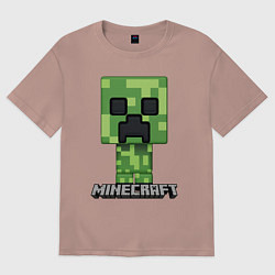 Футболка оверсайз женская MINECRAFT, цвет: пыльно-розовый