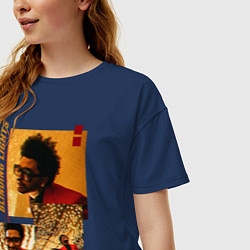 Футболка оверсайз женская BLINDING LIGHTS, цвет: тёмно-синий — фото 2