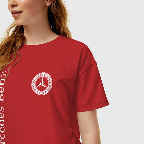 Женская футболка оверсайз MERCEDES / Красный – фото 3