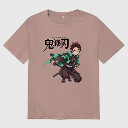 Женская футболка оверсайз KIMETSU NO YAIBA