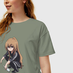 Футболка оверсайз женская Аниме Тян, цвет: авокадо — фото 2