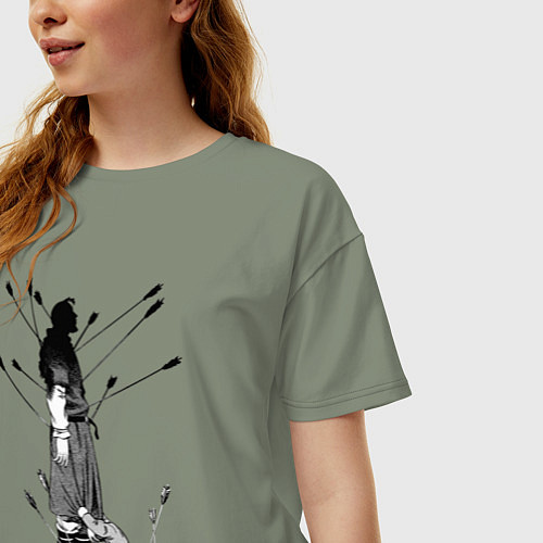 Женская футболка оверсайз Vinland saga / Авокадо – фото 3