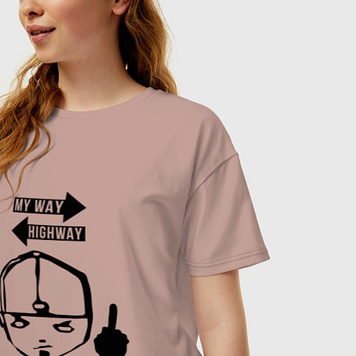 Женская футболка оверсайз LIMP BIZKIT / Пыльно-розовый – фото 3