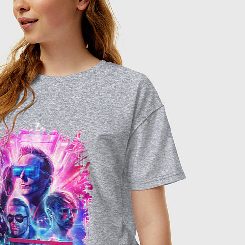 Женская футболка оверсайз Muse / Меланж – фото 3