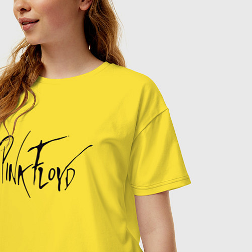 Женская футболка оверсайз Pink Floyd / Желтый – фото 3