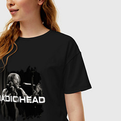 Футболка оверсайз женская Radiohead, цвет: черный — фото 2