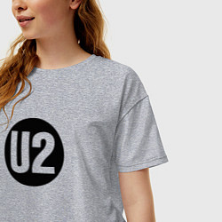Футболка оверсайз женская U2, цвет: меланж — фото 2