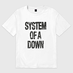 Футболка оверсайз женская System of a down, цвет: белый