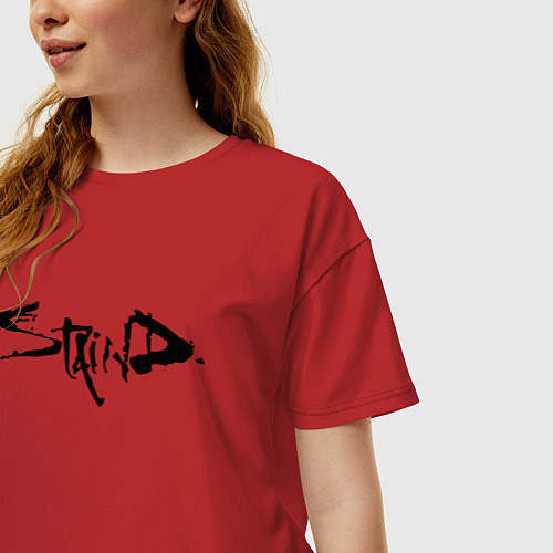 Женская футболка оверсайз Staind / Красный – фото 3