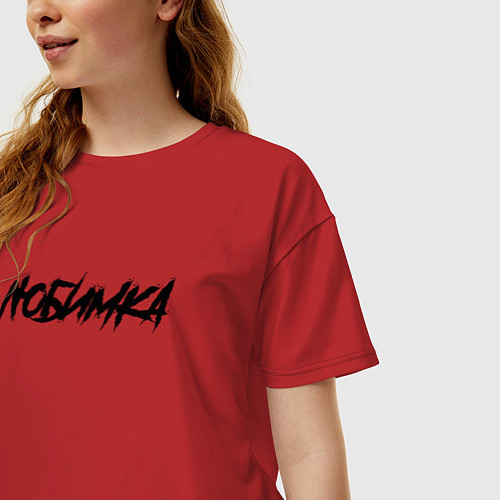 Женская футболка оверсайз NILETTO: Любимка / Красный – фото 3