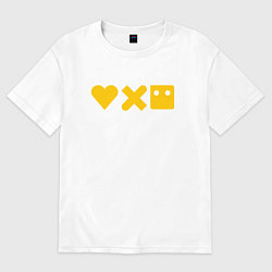 Футболка оверсайз женская LOVE DEATH ROBOTS LDR, цвет: белый