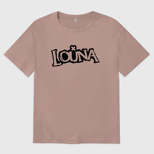 Женская футболка оверсайз Louna / Пыльно-розовый – фото 1