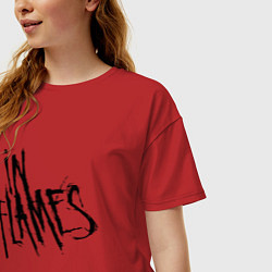 Футболка оверсайз женская In Flames, цвет: красный — фото 2