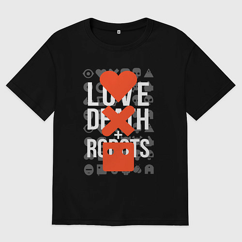 Женская футболка оверсайз LOVE DEATH ROBOTS LDR / Черный – фото 1