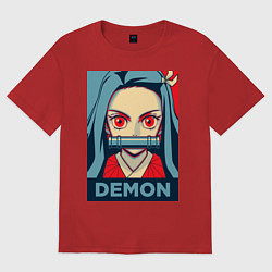 Женская футболка оверсайз Незуко Камадо