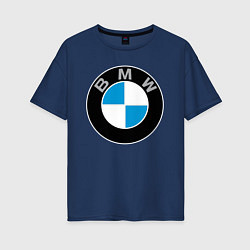 Футболка оверсайз женская BMW, цвет: тёмно-синий