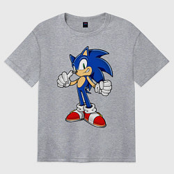Футболка оверсайз женская Sonic, цвет: меланж