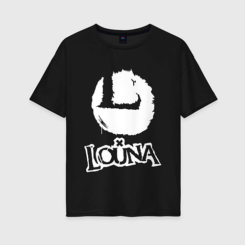 Женская футболка оверсайз Louna / Черный – фото 1