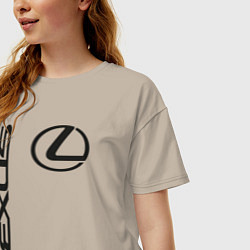 Футболка оверсайз женская LEXUS, цвет: миндальный — фото 2