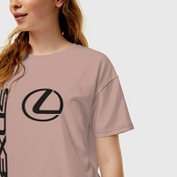 Футболка оверсайз женская LEXUS, цвет: пыльно-розовый — фото 2
