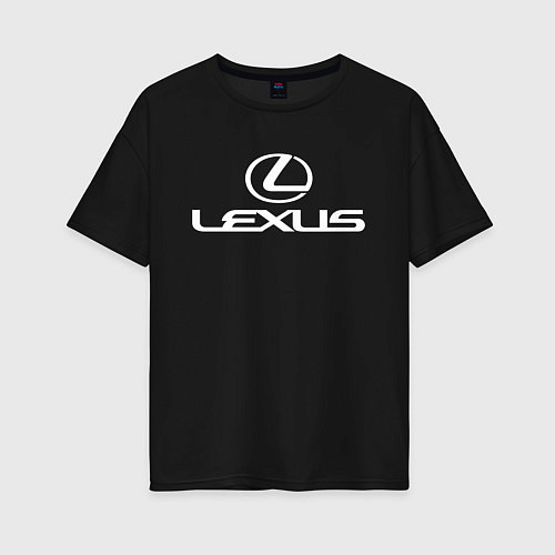Женская футболка оверсайз LEXUS / Черный – фото 1