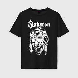 Футболка оверсайз женская Sabaton, цвет: черный