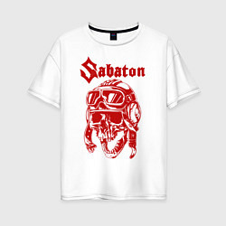 Футболка оверсайз женская Sabaton, цвет: белый