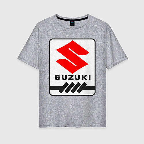 Женская футболка оверсайз Suzuki / Меланж – фото 1