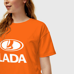 Футболка оверсайз женская Lada цвета оранжевый — фото 2