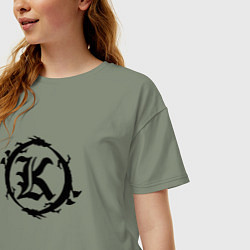 Футболка оверсайз женская Кукрыниксы спина, цвет: авокадо — фото 2