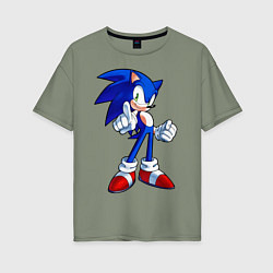 Футболка оверсайз женская SONIC, цвет: авокадо