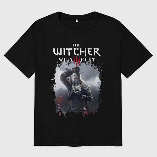 Женская футболка оверсайз ВЕДЬМАК / Черный – фото 1