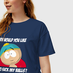 Футболка оверсайз женская ЮЖНЫЙ ПАРК, цвет: тёмно-синий — фото 2