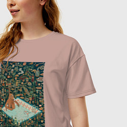 Футболка оверсайз женская BoJack Horseman, цвет: пыльно-розовый — фото 2