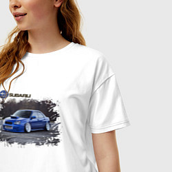 Футболка оверсайз женская SUBARU, цвет: белый — фото 2