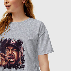 Футболка оверсайз женская Ice Cube, цвет: меланж — фото 2