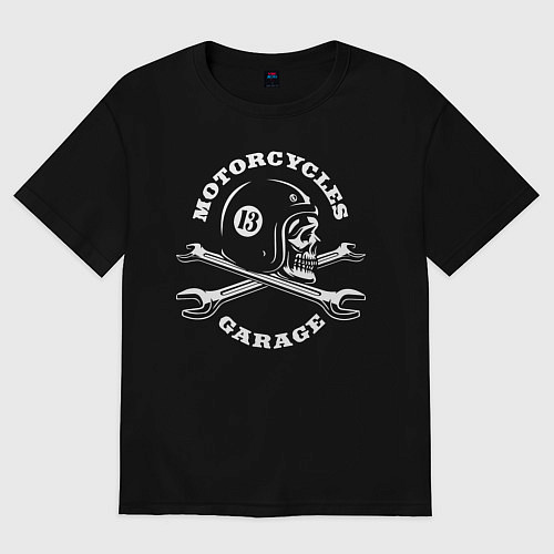 Женская футболка оверсайз Garage / Черный – фото 1