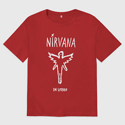 Футболка оверсайз женская Nirvana In utero, цвет: красный