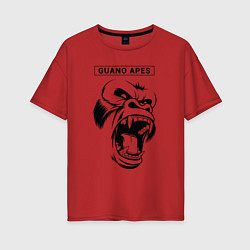 Футболка оверсайз женская Guano Apes, цвет: красный