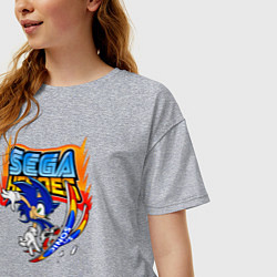 Футболка оверсайз женская Sonic:Sega Heroes, цвет: меланж — фото 2
