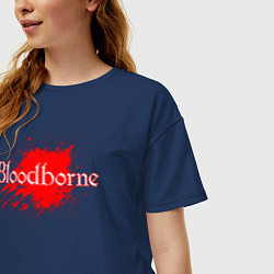 Футболка оверсайз женская Bloodborne, цвет: тёмно-синий — фото 2