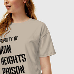 Футболка оверсайз женская Iron Heights Prison, цвет: миндальный — фото 2