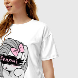 Футболка оверсайз женская Senpai, цвет: белый — фото 2